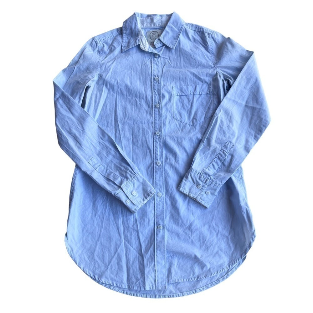 TALULA Aritzia Light Blue Boyfriend Button Up Shirt US XXS